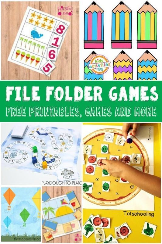 Lots Of Fun And Free File Folder Games For Kids File Folder Games File Folder Games Free Folder Games