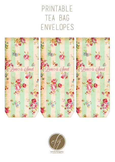 Free Printable Tea Bag Envelopes Tea Crafts Tea Bag Tea Favors