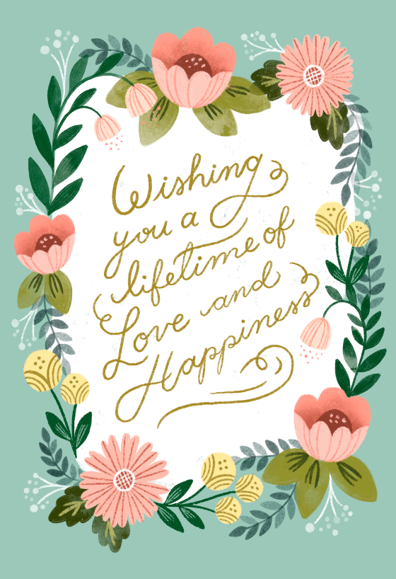 Love And Happiness Free Wedding Congratulations Card Greetings Island Wedding Congratulations Card Wedding Congratulations Wedding Greeting Cards