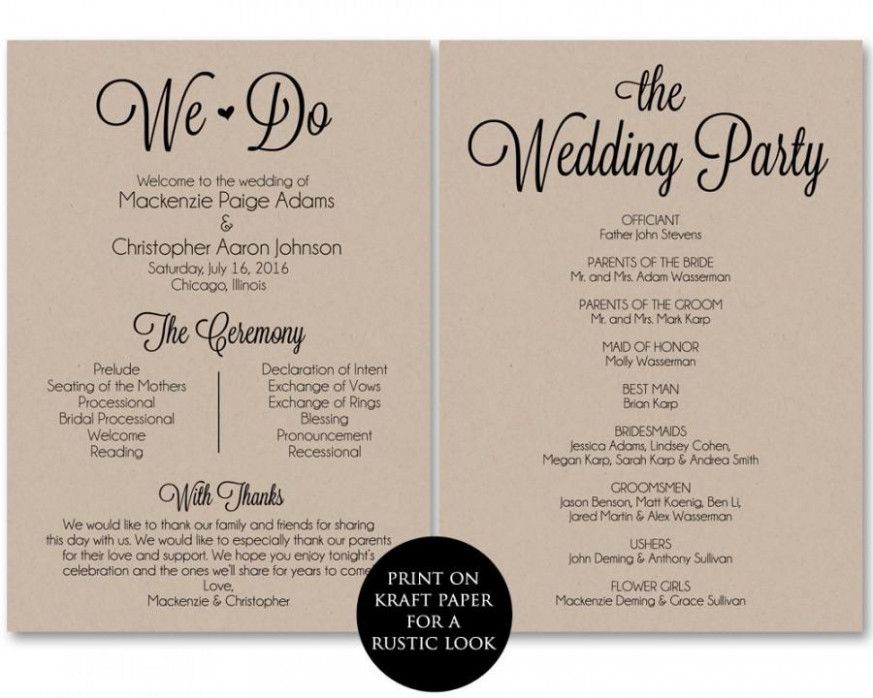 Wedding Ceremony Template Free Printable Ceremony Program Template Printable Wedding Programs Wedding Ceremony Programs Template