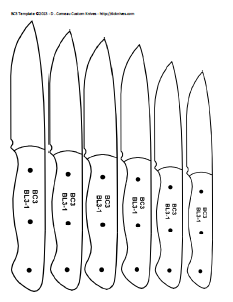 D Comeau Custom Knives Diy Knifemaker S Info Center Knife Patterns Knife Patterns Knife Template Custom Knives