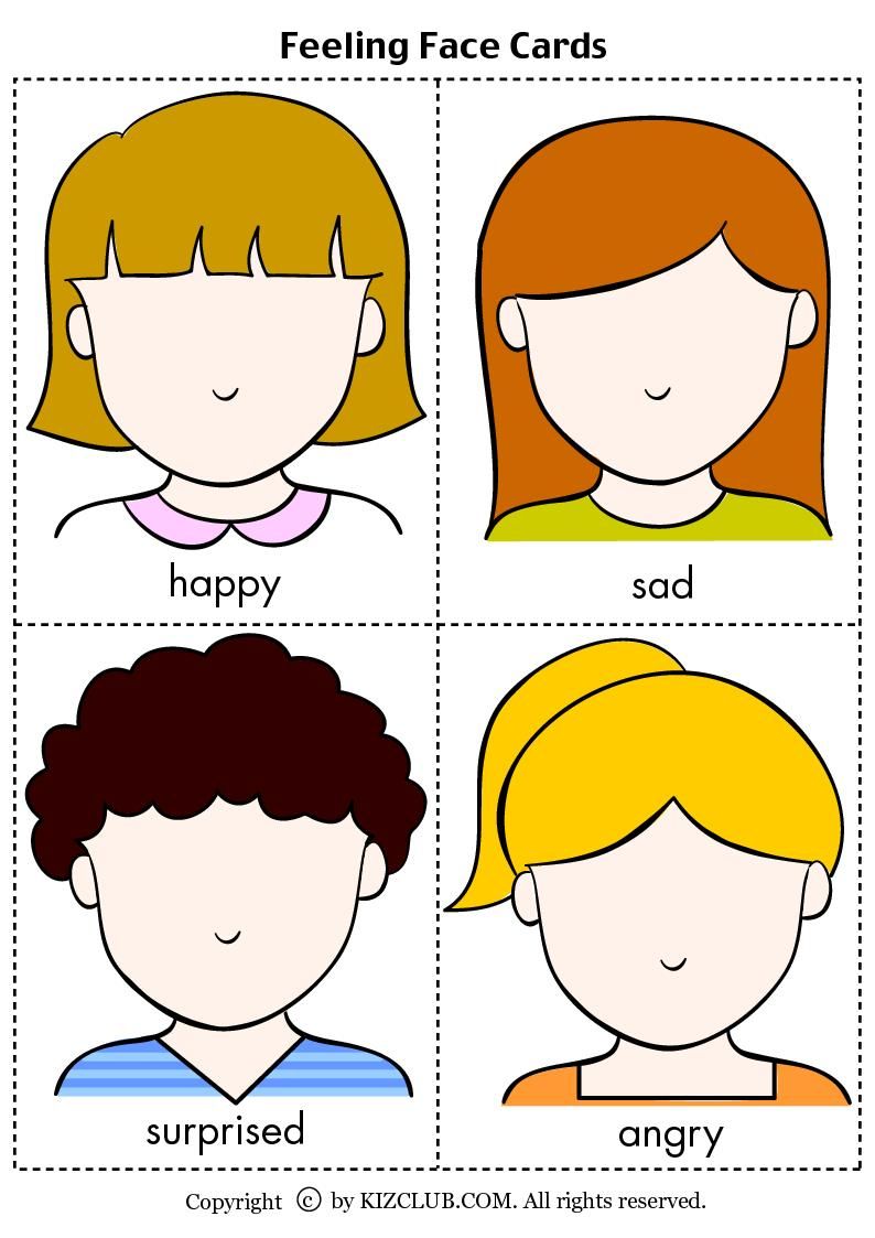 English Is Fun Feelings Face Cards Emotions Preschool Feelings Faces Teaching Emotions