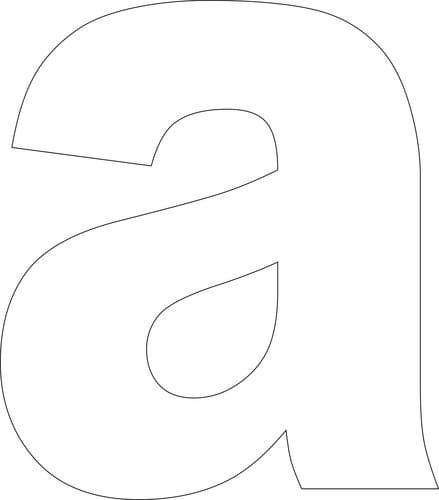 Free Printable Lower Case Alphabet Template Alphabet Templates Letter Stencils Printables Alphabet Printables Templates