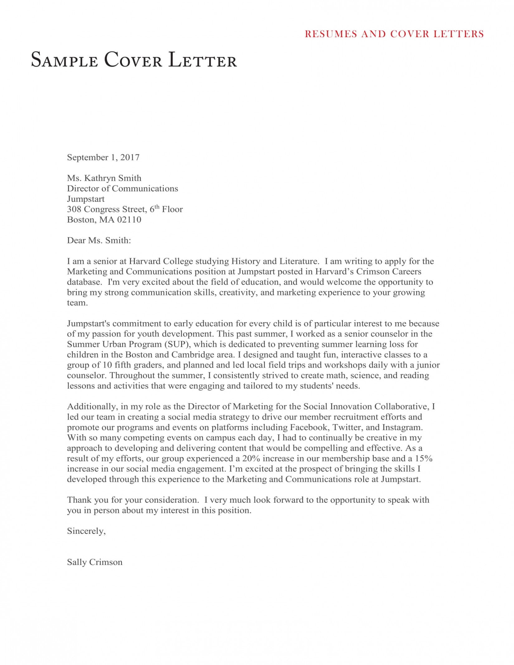 Pin On Cover Letter Example