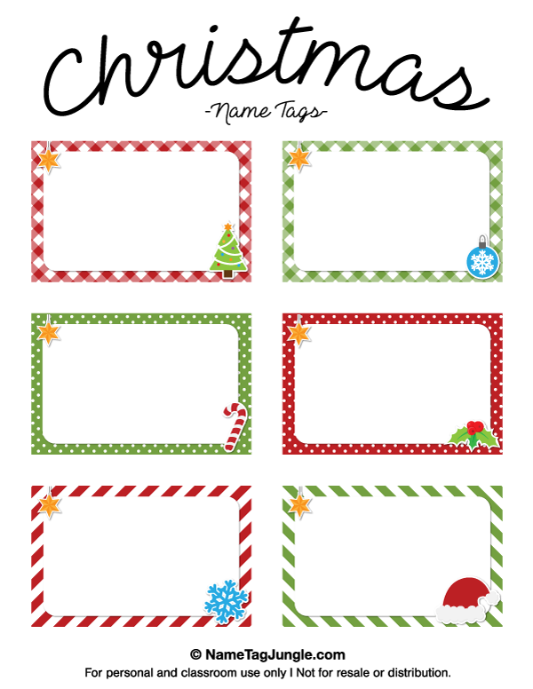 Free Printable Christmas Name Tags The Template Can Also Be Used For Creating Items Like Labels Christmas Name Tags Christmas Names Christmas Labels Template