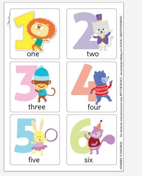 Number Flashcards Free Printable Pdf Singapore Baby Number Flashcards Printable Flash Cards Preschool Number Cards