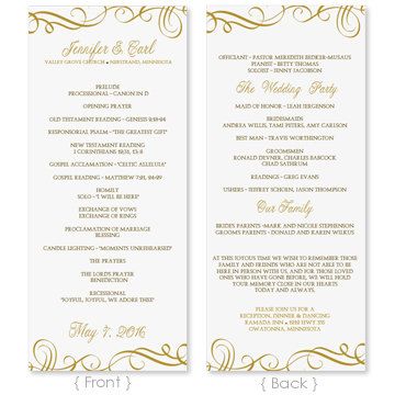 Wedding Program Template Download Instantly Edit Yourself Elegant Swirls Gold Printable Wedding Programs Wedding Program Template Free Wedding Programs