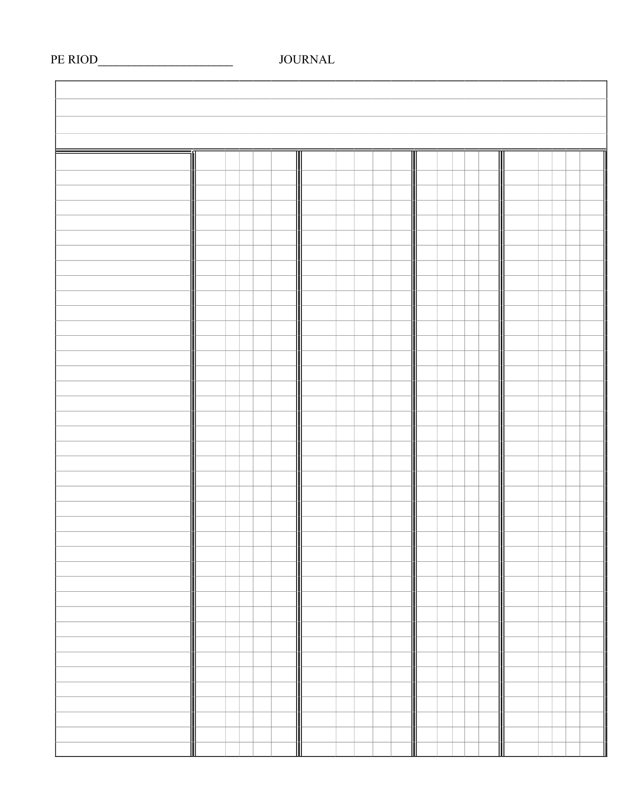 Printable 4 Column Template Paper Template Free Printable Printable Chart Templates Printable Free