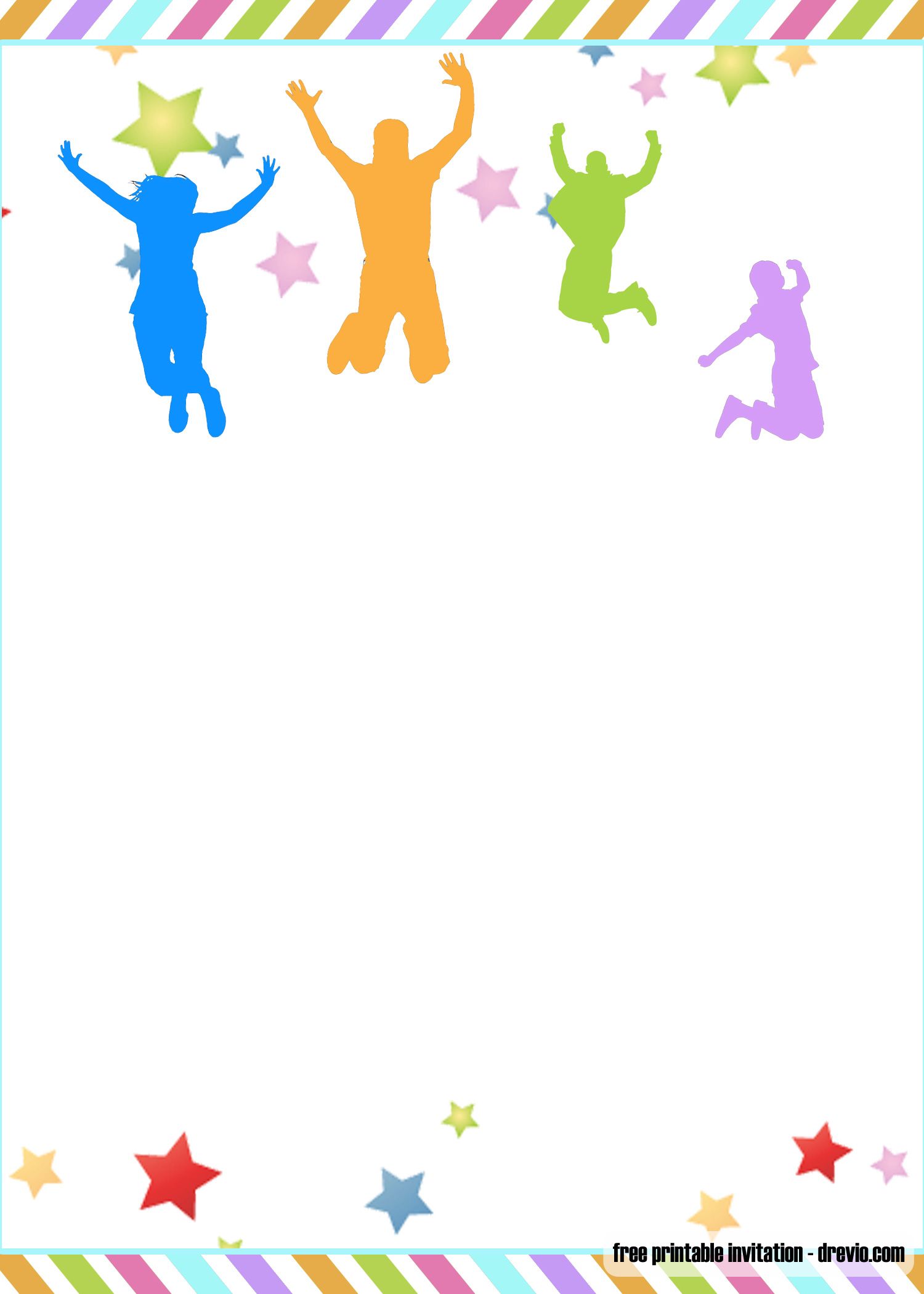 Free Printable Trampoline Jump Birthday Invitation Templates Printable Birthday Invitations Minion Birthday Invitations Free Birthday Invitation Templates