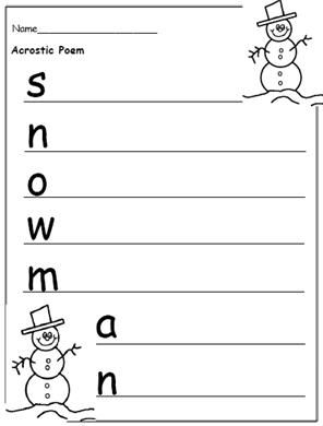 Free Printable Christmas Writing Templates To Encourage Writing Acrostic Poem For Kids Christmas Writing Poetry Worksheets
