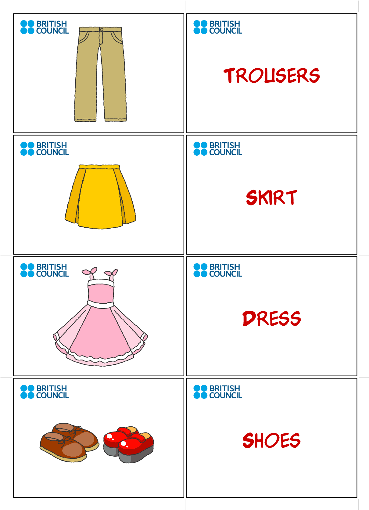 8 Best Images Of Printable Clothes Flashcards For Toddlers Free Printable Clothes Flash Cards Cloth Flashcards For Toddlers Printable Flash Cards Flashcards