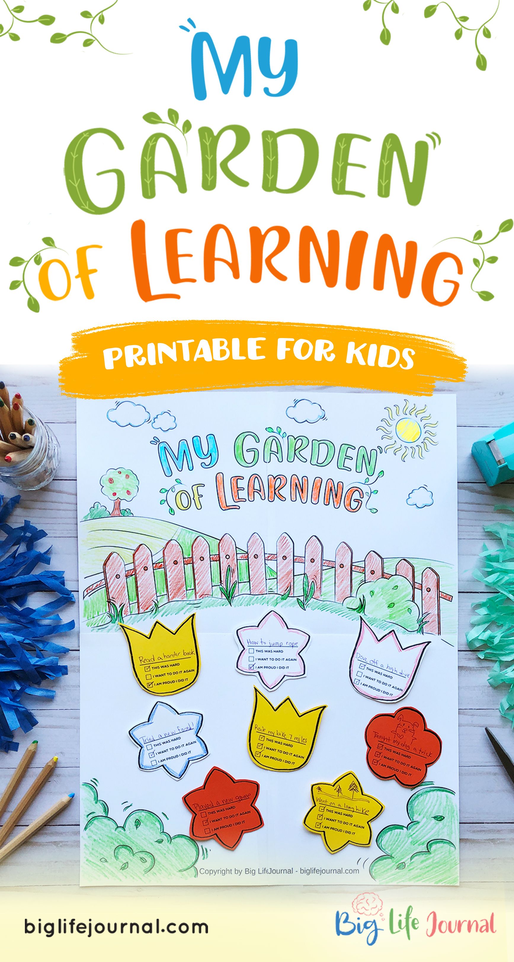 My Garden Of Learning And Trying New Things Free Printable For Kids Learning Poster Life Journal Learning