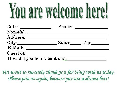 Church Outreach Postcards Designs Google Search Postcard Template Free Card Template Church Visitor Packet