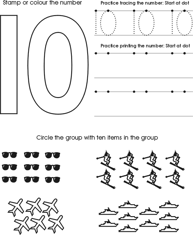 Numbers To Ten Tracing Worksheets Free Preschool Printable Numbers Preschool Preschool Worksheets Free Preschool Worksheets