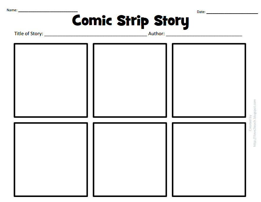 Comic Strip Story Pdf Teaching Writing Making Words Writing Center