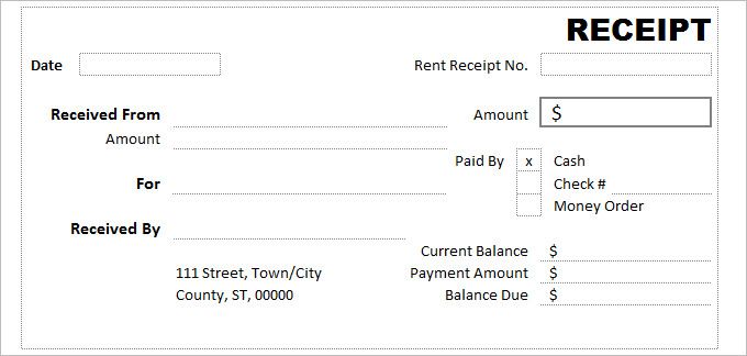 Free Receipt Printable Template For Excel Word Pdf Formats All Form Templates Free Receipt Template Budget Spreadsheet Template Templates Printable Free