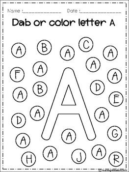 Free Alphabet Dab A Z Alphabet Activities Preschool Alphabet Worksheets Preschool Alphabet Preschool