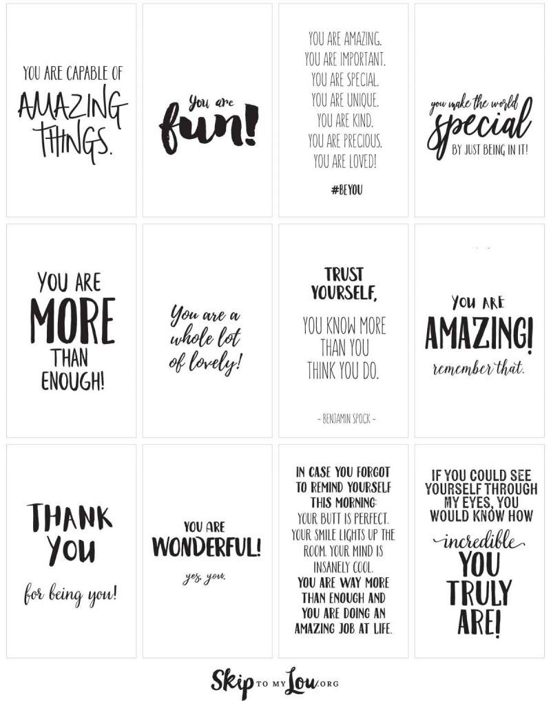 Positive Affirmations Print And Share With Friends Positive Affirmations For Kids Free Printable Quotes Positive Words