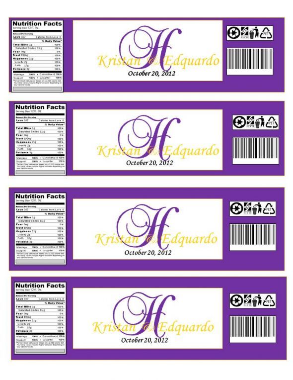 Weddingbee Gallery Pictures Of Real Weddings Water Bottle Labels Template Water Bottle Labels Free Custom Water Bottle Labels