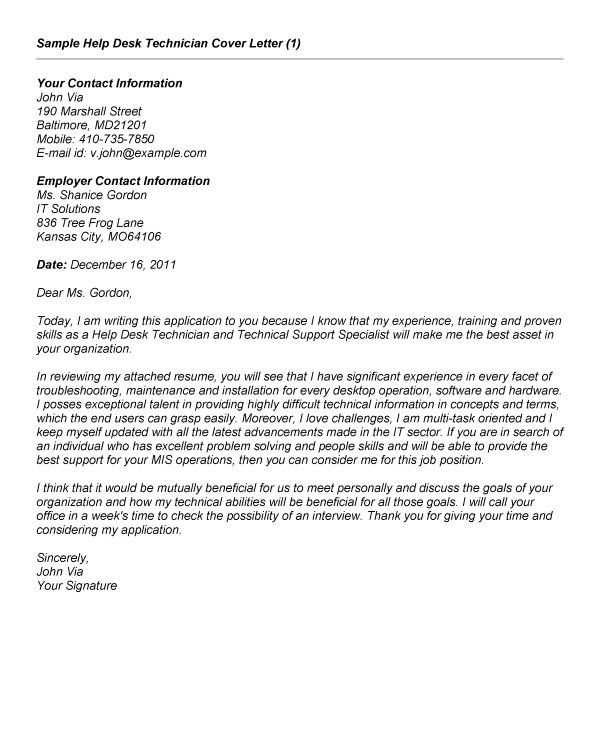 It Help Desk Cover Letter Google Search Cover Letter For Resume Job Cover Letter Job Resume Samples