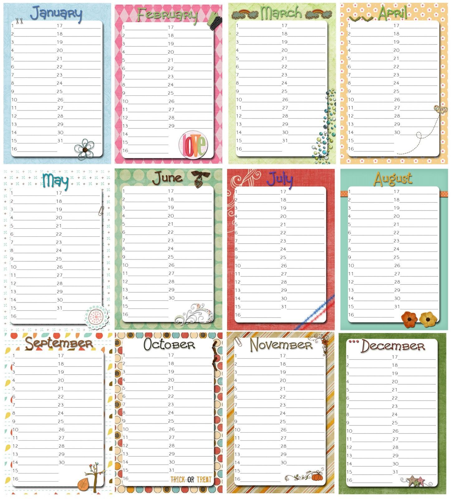 Birthday Calendar Template Birthdaycalendartemplatefreeprintable Perpetual Birthday Calendar Calendar Printables Family Birthday Calendar