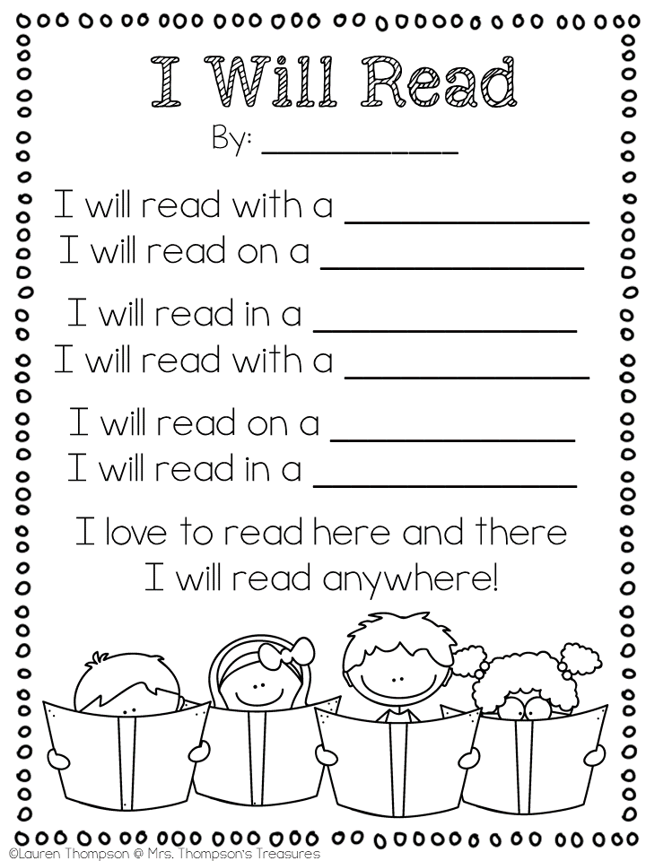 I Will Read Poem Template Mrs Thompson S Treasures Rhyming Poems For Kids Poetry For Kids Poem Template