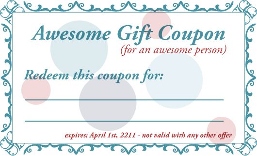 Free Printable Gift Coupon Template Coupon Template Free Printable Gifts Free Coupon Template