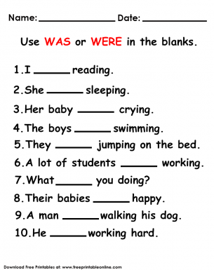 Was And Were Worksheet English Lessons For Kids English Worksheets For Kids English Writing Skills