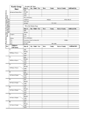 Fill Family Group Sheet Download Blank Or Editable Online Sign Fax And Printable From Pc I Family Tree Genealogy Family Tree Printable Family Tree Template