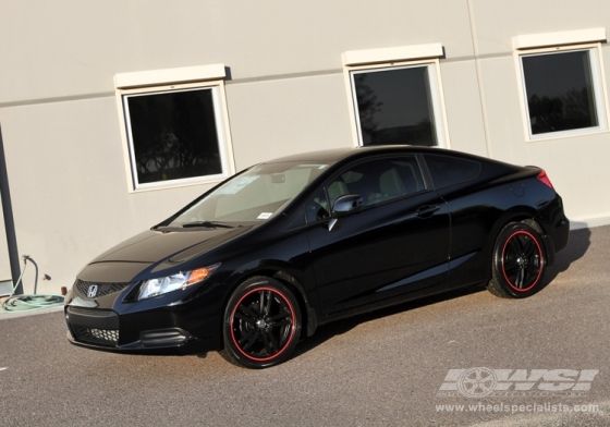 2012 Honda Civic With 18 Enkei Klamp In Matte Black Performance Wheels Honda Civic Black Honda Civic Honda