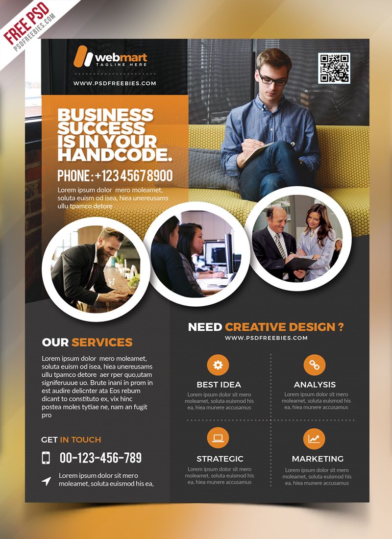 Corporate Flyer Template Free Psd Psdfreebies Com Free Psd Flyer Templates Free Brochure Template Flyer Design Templates