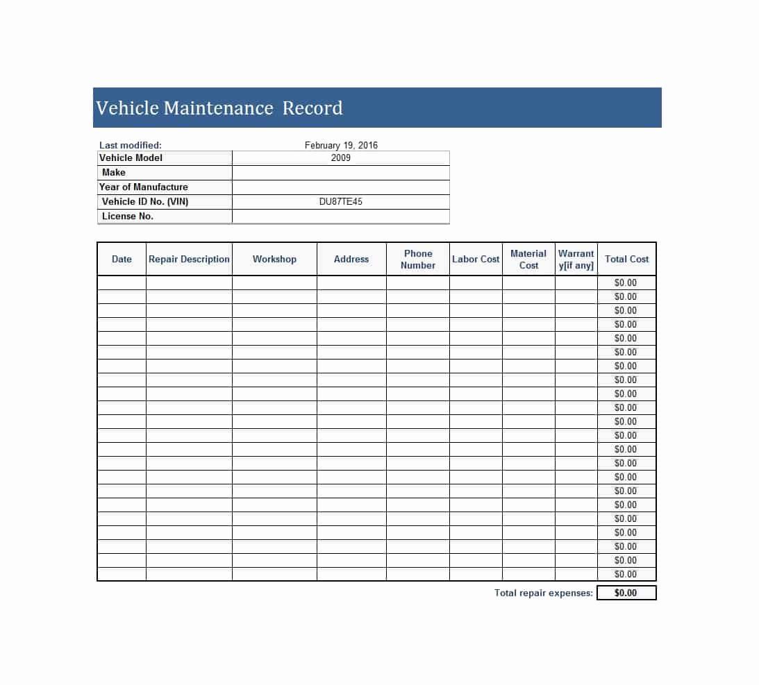 Semi Truck Maintenance Schedule Awesome 40 Printable Vehicle Maintenance Log Templates Template L Vehicle Maintenance Log Spreadsheet Template Maintenance Jobs