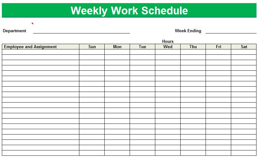 Blank Printable Weekly Schedule Printable Weekly Schedule Schedule Printable Monthly Schedule Template Schedule Template