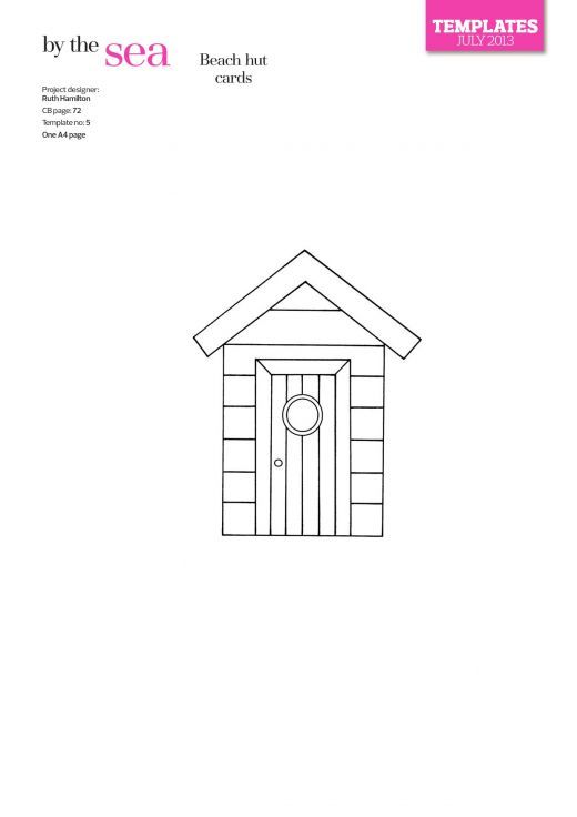 Beach Hut Cards Beach Hut Applique Templates Beach Crafts
