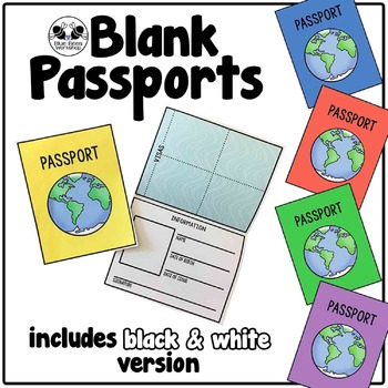 Blank Passport Template Passports For Kids Travel Theme Classroom Passport Template