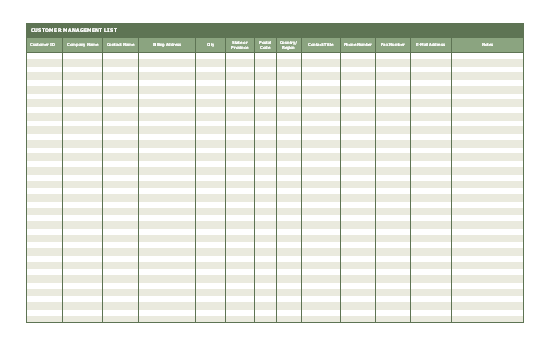 Customer Contact List Business Lists Free Excel 03 Or Later Template Download From Microsoftoffice Com Templates Contact Sheet Printable Office Templates