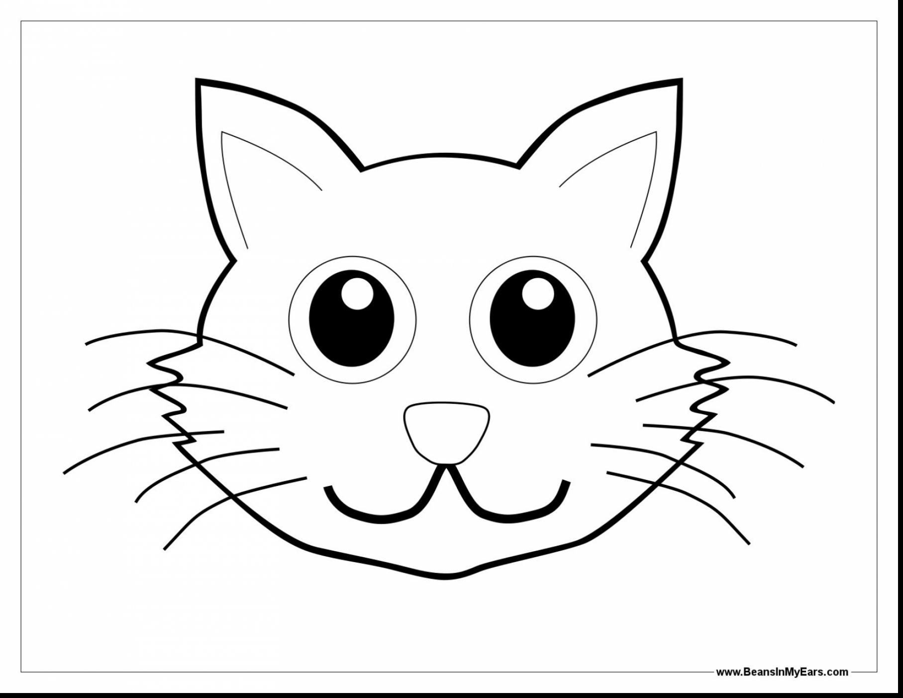 Breathtaking Cat In The Hat Face Printable Incredible Coloring Page With Cat Coloring Page Animal Coloring Pages Face Template