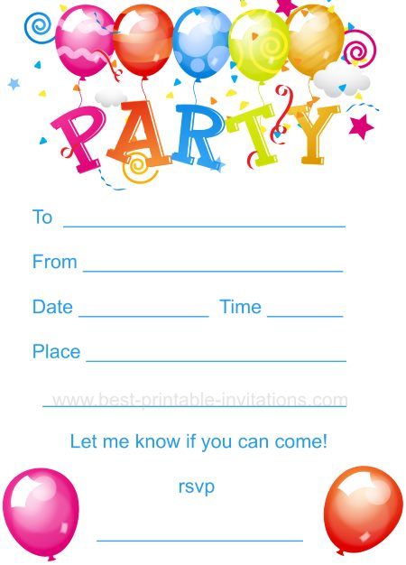 Kids Birthday Party Invites Birthday Party Invitations Printable Free Birthday Invitation Templates Party Invite Template