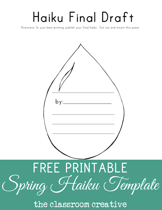 Free Spring Haiku Lesson And Template Haiku Lesson Haiku Poems For Kids Haiku Lesson Plans