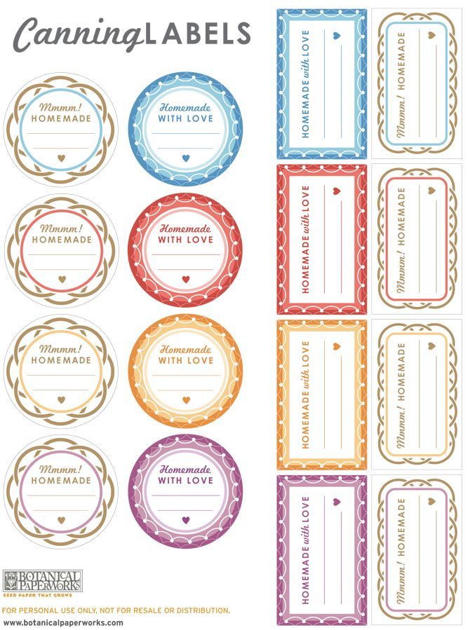 Free Printable Canning Labels Botanical Paperworks Mason Jars Labels Canning Jar Labels Canning Labels
