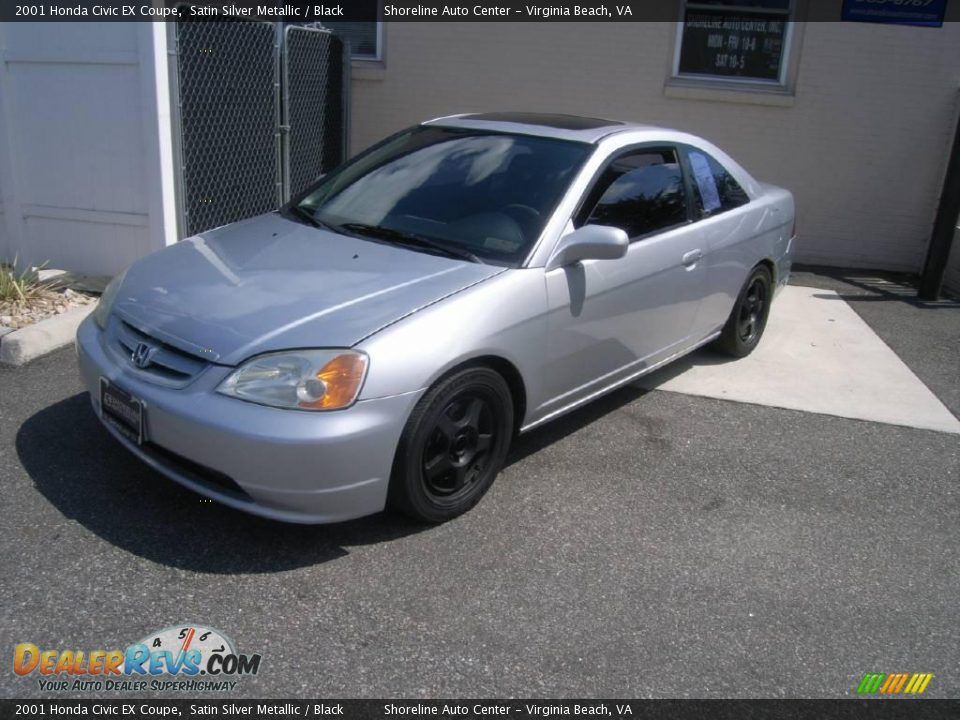 2001 Honda Civic Ex Coupe Satin Silver Metallic Black Photo 2 Honda Civic Ex Honda Civic Civic Ex
