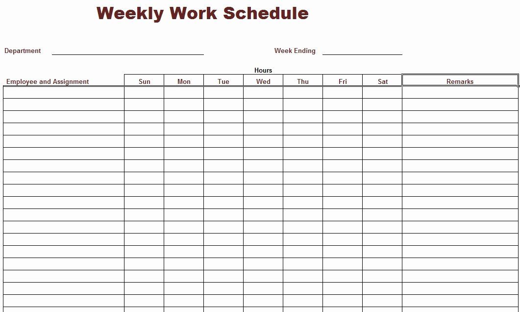 Free Printable Employee Schedule Lovely Weekly Work Schedule Template I Crew Peterainswor Schedule Template Daily Schedule Template Monthly Schedule Template