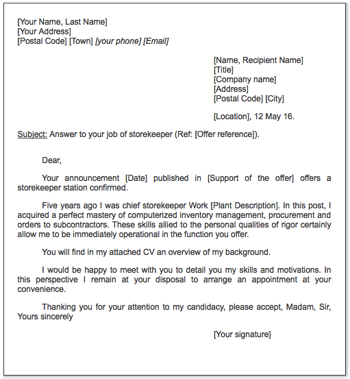 Storekeeper Cover Letter Sample Examples Resume Cv Cover Letter Sample Letter Sample Cover Letter