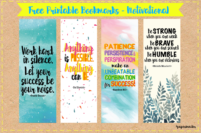 Paper Invader Free Printable Bookmarks Motivational Free Printable Bookmarks Free Printable Bookmarks Templates Bookmarks Quotes