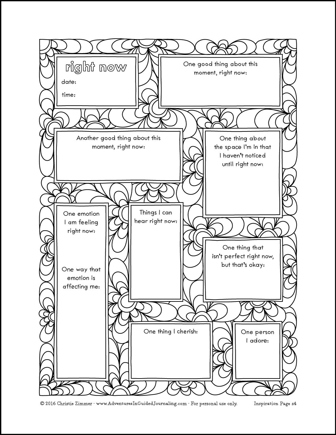 Experimenting In Your Journal And A New Printable Journal Page Adventures In Guided Journaling Journal Pages Printable Journal Journal Printables