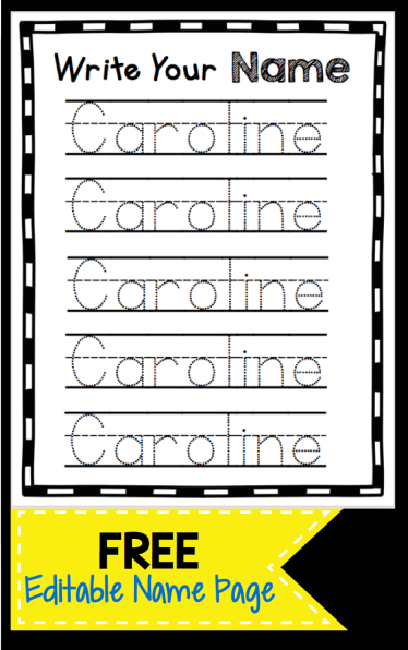 Learn To Write Your Name Freebie Keeping My Kiddo Busy Preschool Names Name Writing Practice Kindergarten Names