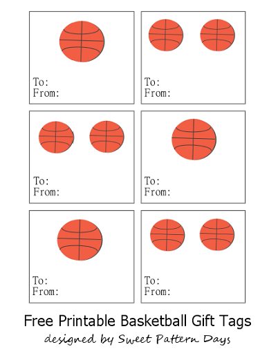 Printable Basketball Gift Tags Basketball Gifts Team Gifts Gift Tag Design