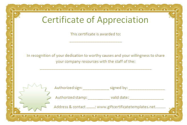 Pin By Lynn Holmes On Certificate Of Appreciation Templates Certificate Of Recognition Template Certificate Of Appreciation Free Certificate Templates