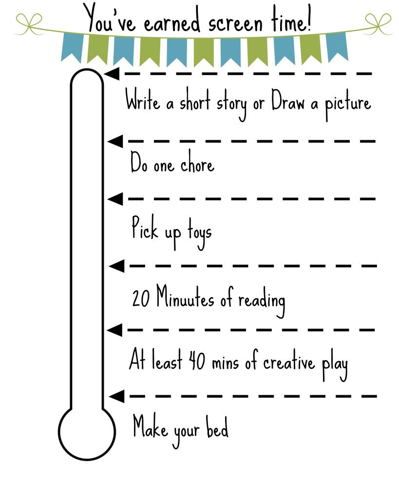 Free Printable Screen Time Chart Screen Time Chart Charts For Kids Chores For Kids