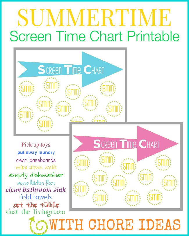 Printable Letter Cards Screen Time Chart Chores For Kids Chore Chart Kids